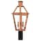 Quoizel Burdett 3-Light Aged Copper Outdoor Post Lantern BURD9015AC - alternate 4